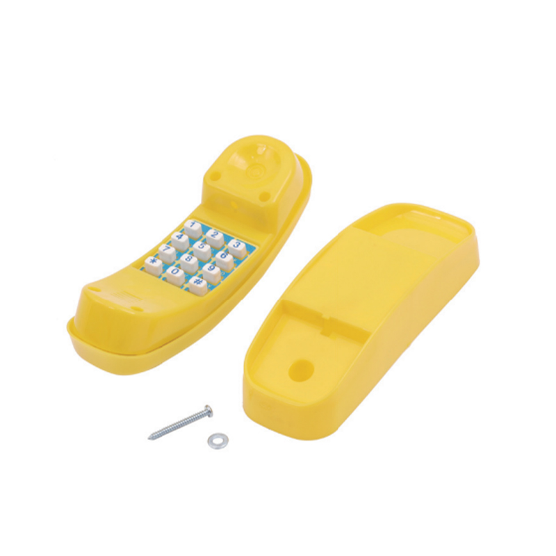 Telefon simulat loc de joacă din lemn în aer liber